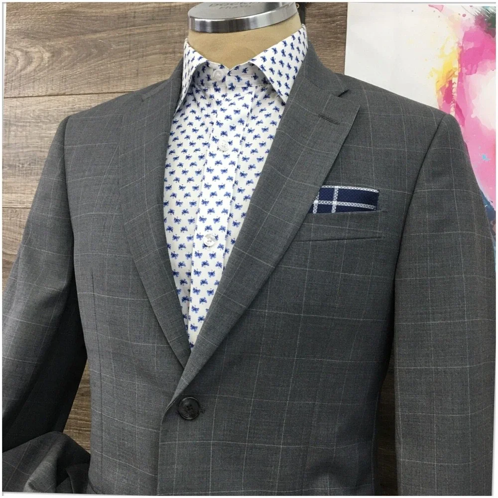 TOMMY HILFIGER Mens Blazer Sport Coat Casual Jacket‎ Size 38R Classic Wool Suit